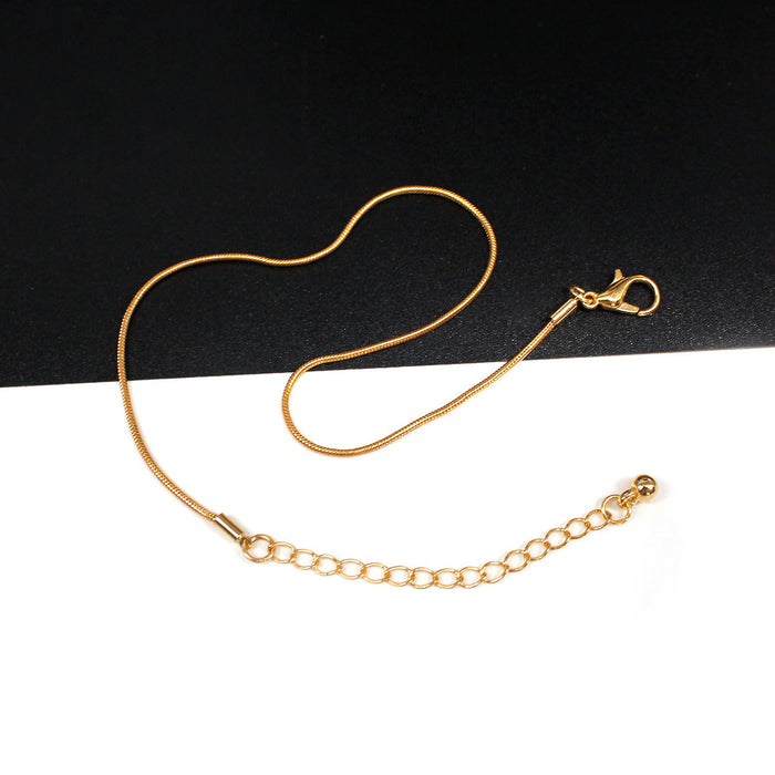 Jewelry WholesaleWholesale single layer plain snake bone anklet JDC-AS-ZW018 Anklets 佐文 %variant_option1% %variant_option2% %variant_option3%  Factory Price JoyasDeChina Joyas De China