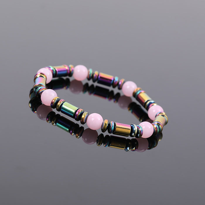 Wholesale Black Gallstone Magnetic Glass Bead Bracelet JDC-BT-JiuL010