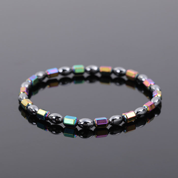 Wholesale AB Color Black Gallstone Elastic Hand Beaded Streamer Anklet JDC-AS-JIai004