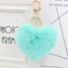 Jewelry WholesaleWholesale Imitation Rex Rabbit Fur Heart Shaped Hair Ball Keychain JDC-KC-Zuge025 Keychains 祖格 %variant_option1% %variant_option2% %variant_option3%  Factory Price JoyasDeChina Joyas De China