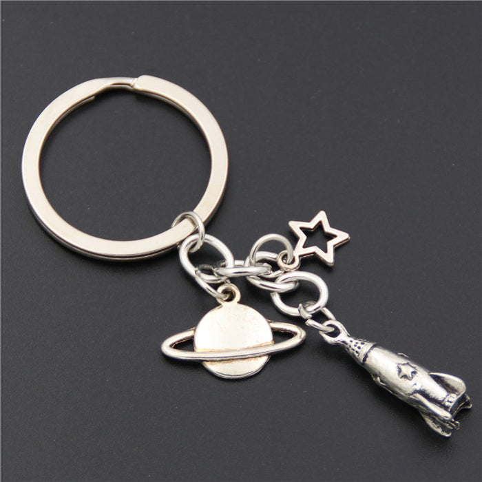 Wholesale Spaceship Rocket Alien Astronaut Zinc Alloy Keychain MOQ≥2 JDC-KC-GSCT001