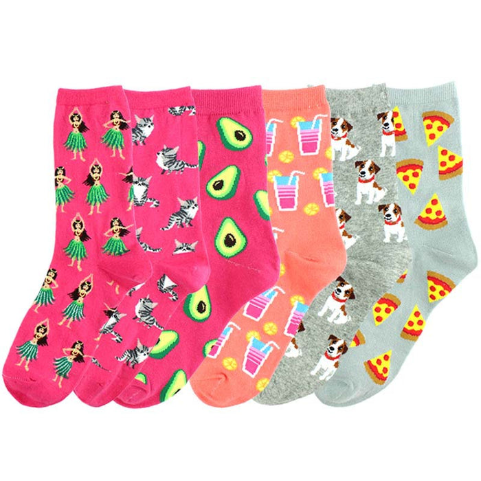 Wholesale Sock Cotton Medium Tube Cartoon Animals JDC-SK-XiF004