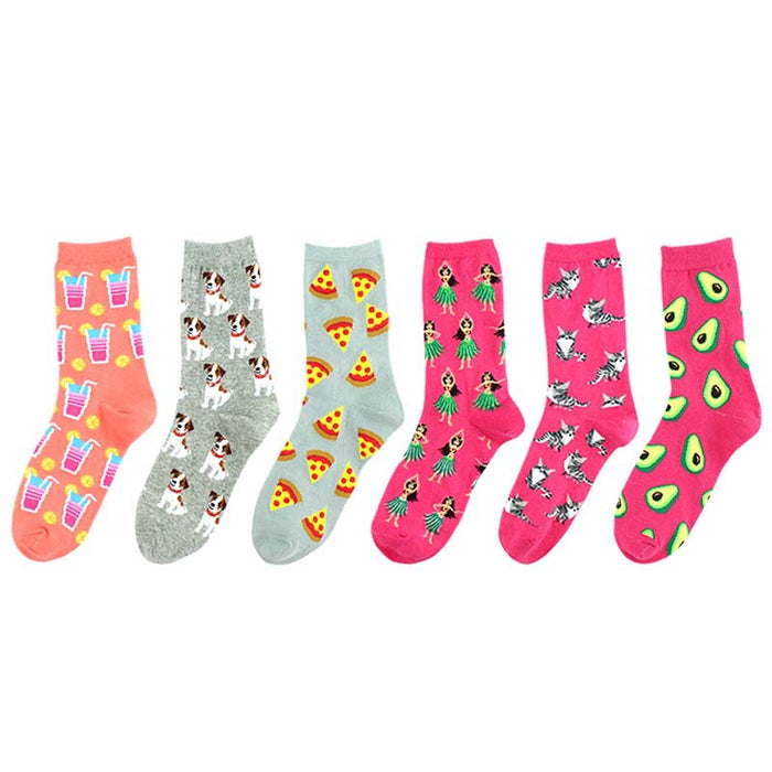 Wholesale Sock Cotton Medium Tube Cartoon Animals JDC-SK-XiF004