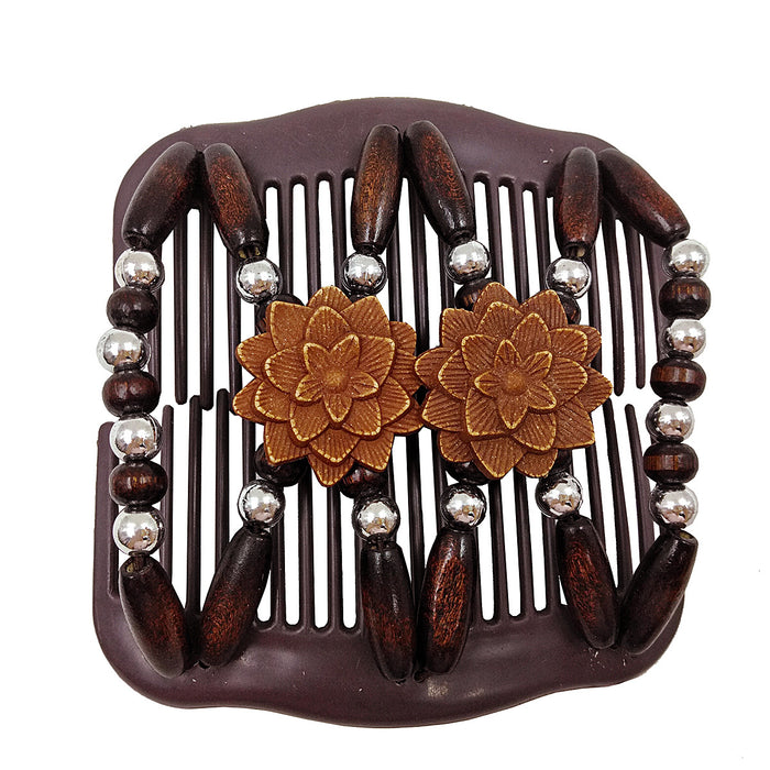 Wholesale Variety Hair Comb Wooden Bead Hair Clip JDC-HC-Chund003