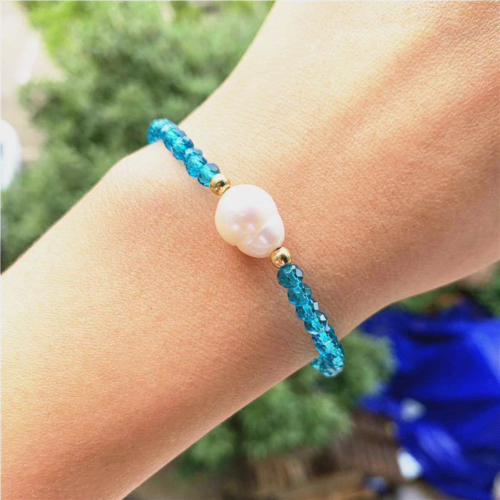 Wholesale Original Ladies Crystal Bracelet Natural Pearls JDC-BT-HuiH004