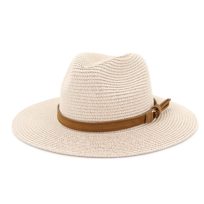 Wholesale straw hat topper women outdoor beach sunscreen sunshade JDC-FH-MShen004