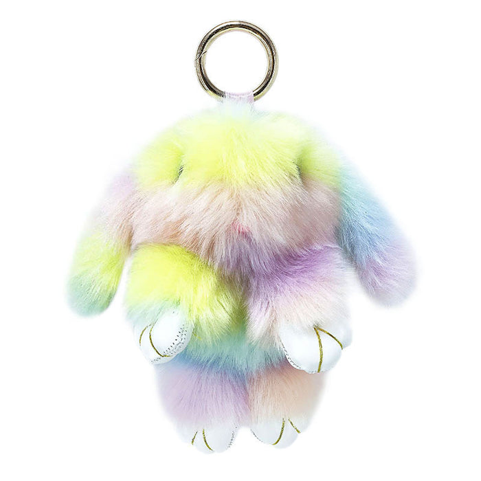 Jewelry WholesaleWholesale artificial hair colored rabbit keychain MOQ≥10 JDC-KC-YZ015 Keychains 永泽 %variant_option1% %variant_option2% %variant_option3%  Factory Price JoyasDeChina Joyas De China