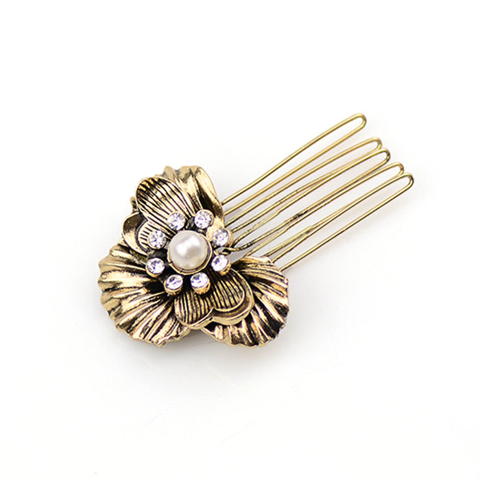 Wholesale Vintage Diamond Hair Comb Insert Comb Antique Headwear JDC-HC-Huil002