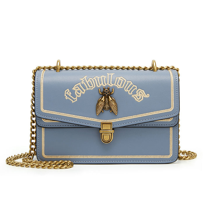 Wholesale Shoulder Bag PU Small Bee Shoulder Crossbody Embroidery Lock Small Square Bag JDC-SD-Anmo004