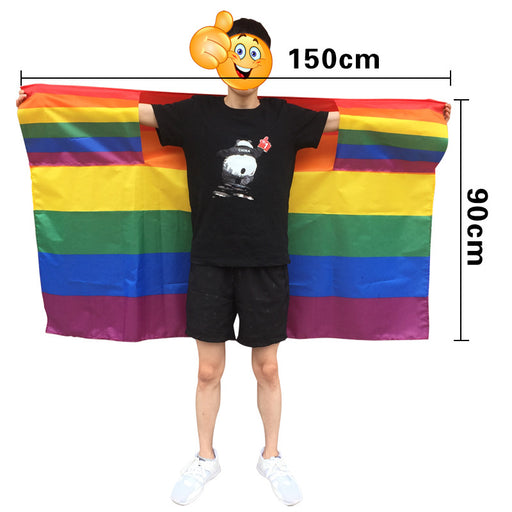 Jewelry WholesaleWholesale LGBT Pride Day Polyester Flag Cape JDC-FG-WuFu002 Flag 五福 %variant_option1% %variant_option2% %variant_option3%  Factory Price JoyasDeChina Joyas De China