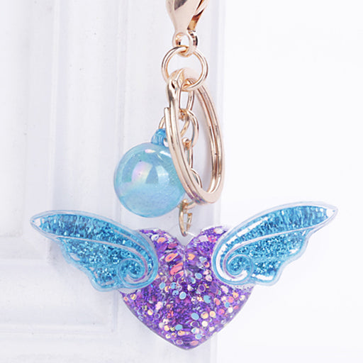 Jewelry WholesaleWholesale Sequin Wings Acrylic Keychain JDC-KC-WuoD004 Keychains 沃铎 %variant_option1% %variant_option2% %variant_option3%  Factory Price JoyasDeChina Joyas De China