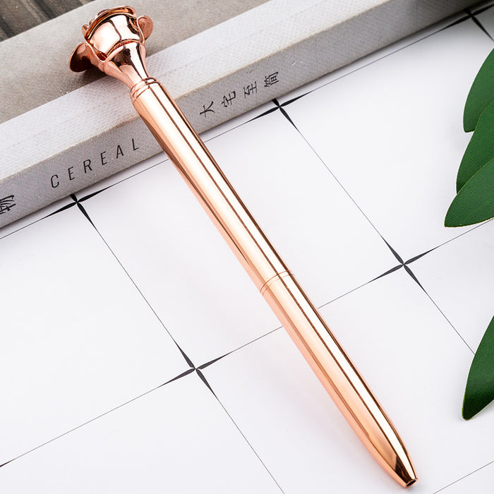 Wholesale Rose Metal Ballpoint Pen MOQ≥2 JDC-BP-Huah072