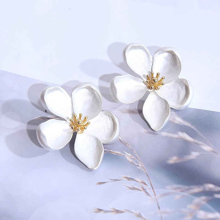 Jewelry WholesaleWholesale geometric three-dimensional flower alloy stud earrings JDC-ES-Lai002 Earrings 恋艾 %variant_option1% %variant_option2% %variant_option3%  Factory Price JoyasDeChina Joyas De China