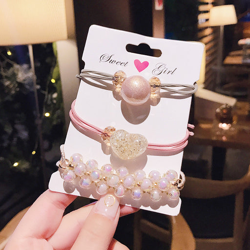 Jewelry WholesaleWholesale cute girly pearl rubber band Hair Scrunchies （F) JDC-HS-XiY004 Hair Scrunchies 昕越 %variant_option1% %variant_option2% %variant_option3%  Factory Price JoyasDeChina Joyas De China