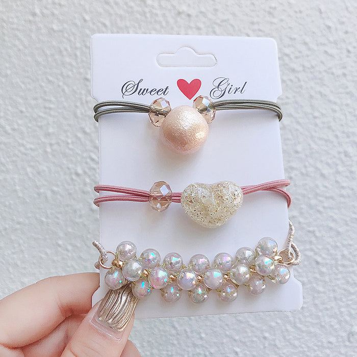 Jewelry WholesaleWholesale cute girly pearl rubber band Hair Scrunchies （F) JDC-HS-XiY004 Hair Scrunchies 昕越 %variant_option1% %variant_option2% %variant_option3%  Factory Price JoyasDeChina Joyas De China