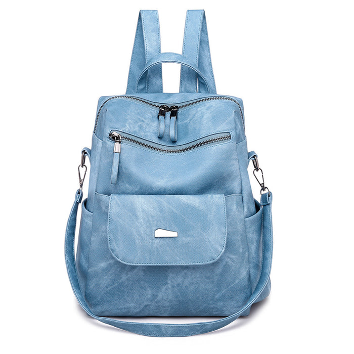 Wholesale Backpacks PU Solid Color Large Capacity JDC-BP-ZLD002