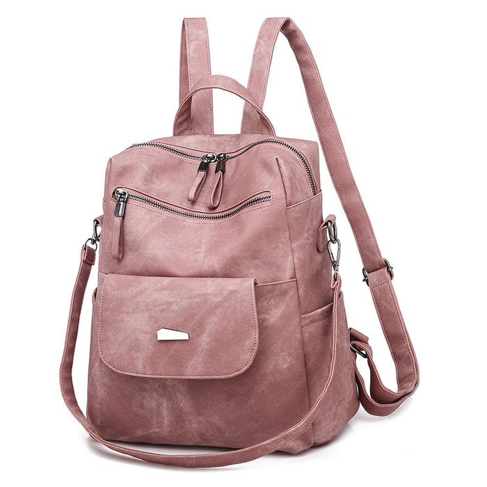 Wholesale Backpacks PU Solid Color Large Capacity JDC-BP-ZLD002