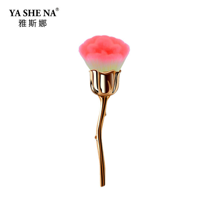 Wholesale Nylon Fiber Hair Plastic Rose Cosmetic Brush MOQ≥3 JDC-MB-YSN001