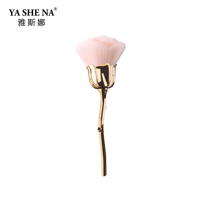 Wholesale Nylon Fiber Hair Plastic Rose Cosmetic Brush MOQ≥3 JDC-MB-YSN001