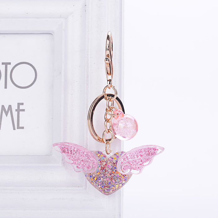 Jewelry WholesaleWholesale Sequin Wings Acrylic Keychain JDC-KC-WuoD004 Keychains 沃铎 %variant_option1% %variant_option2% %variant_option3%  Factory Price JoyasDeChina Joyas De China