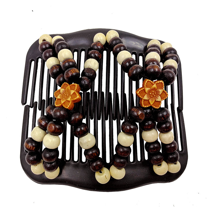 Jewelry WholesaleWholesale Variety Hair Comb Wooden Bead Hair Clip JDC-HC-Chund003 Hair Clips 春蝶 %variant_option1% %variant_option2% %variant_option3%  Factory Price JoyasDeChina Joyas De China