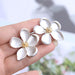 Jewelry WholesaleWholesale geometric three-dimensional flower alloy stud earrings JDC-ES-Lai002 Earrings 恋艾 %variant_option1% %variant_option2% %variant_option3%  Factory Price JoyasDeChina Joyas De China