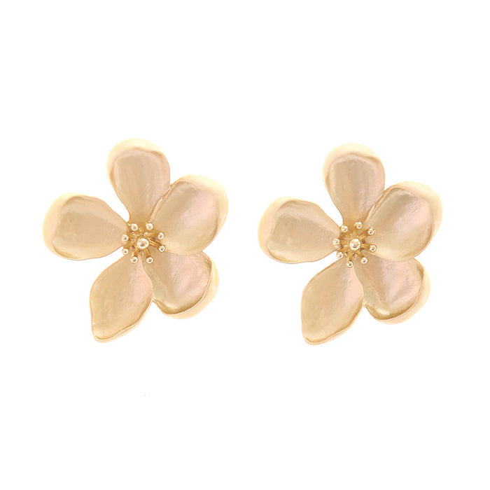 Jewelry WholesaleWholesale geometric three-dimensional flower alloy stud earrings JDC-ES-Lai002 Earrings 恋艾 %variant_option1% %variant_option2% %variant_option3%  Factory Price JoyasDeChina Joyas De China