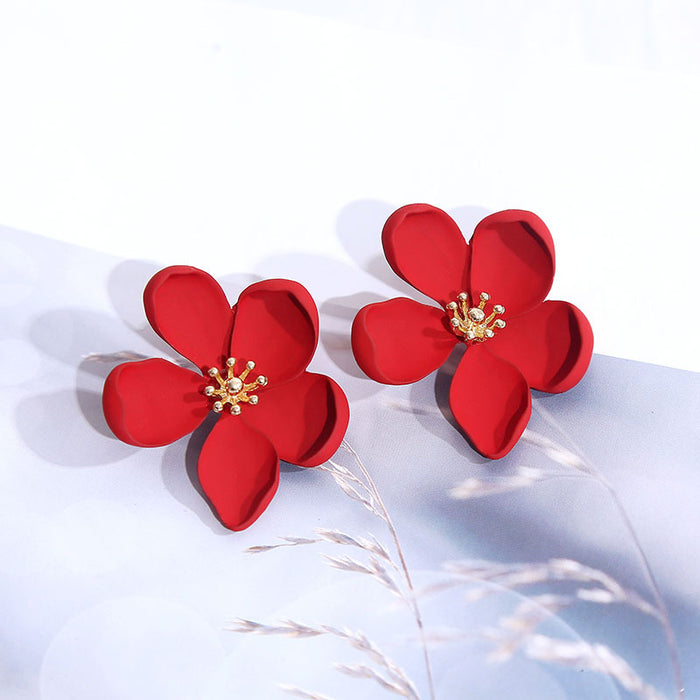 Jewelry WholesaleWholesale geometric three-dimensional flower alloy stud earrings JDC-ES-Lai002 Earrings 恋艾 %variant_option1% %variant_option2% %variant_option3%  Factory Price JoyasDeChina Joyas De China