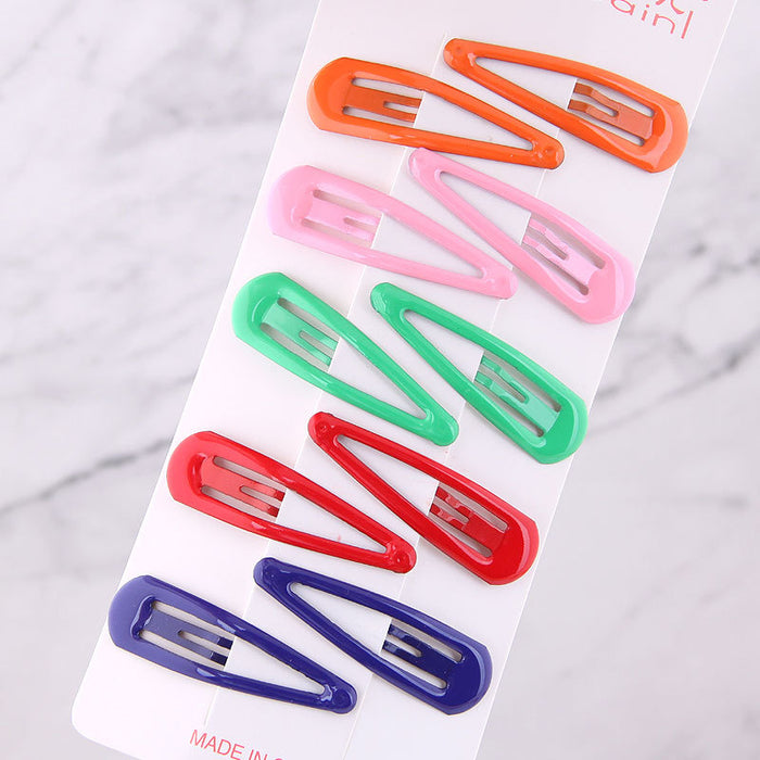 Wholesale Kids Candy Color Alloy Enamel Hair Clip (M) JDC-HC-WY001