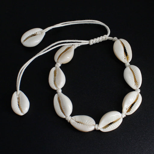 Jewelry WholesaleWholesale beach shell hand-knotted anklet JDC-AS-ZW019 Anklets 佐文 %variant_option1% %variant_option2% %variant_option3%  Factory Price JoyasDeChina Joyas De China