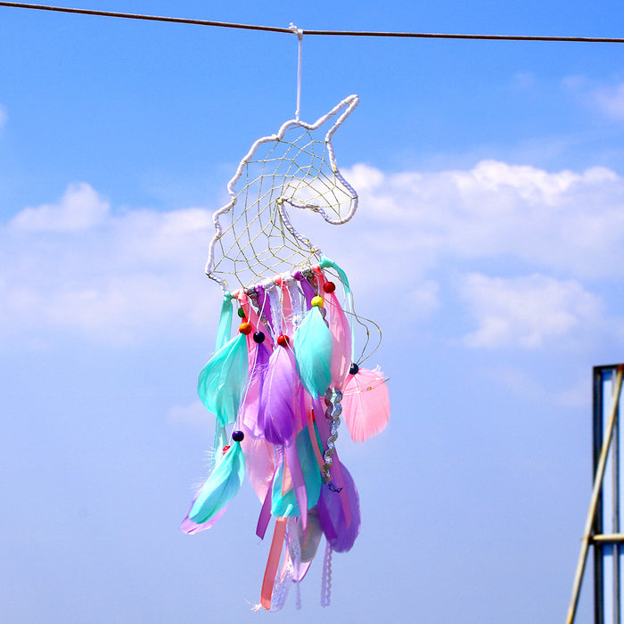 Wholesale unicorn dream catcher pendant ins creative cute MOQ≥2 JDC-DC-RXin011