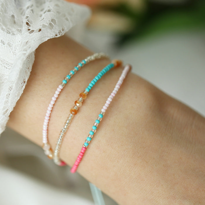 Jewelry WholesaleWholesale Simple Colorful Beaded Braided Rope Push Pull Bracelet JDC-BT-F931 Bracelet 韩之尚 %variant_option1% %variant_option2% %variant_option3%  Factory Price JoyasDeChina Joyas De China