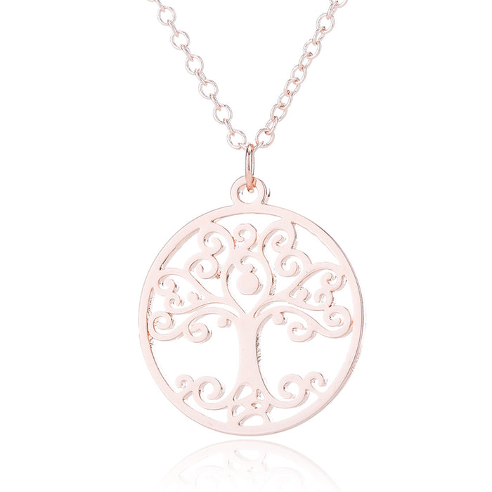 Jewelry WholesaleWholesale stainless steel round skeleton tree of life necklace JDC-NE-SS007 Necklaces 双硕 %variant_option1% %variant_option2% %variant_option3%  Factory Price JoyasDeChina Joyas De China