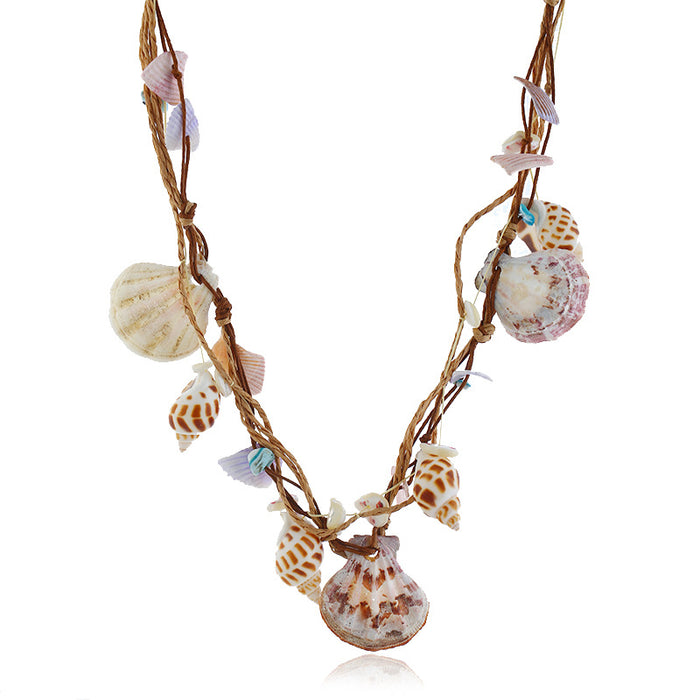 Wholesale Hawaiian Style Personality Casual Necklace Handmade Shell Necklace JDC-NE-Duoh002