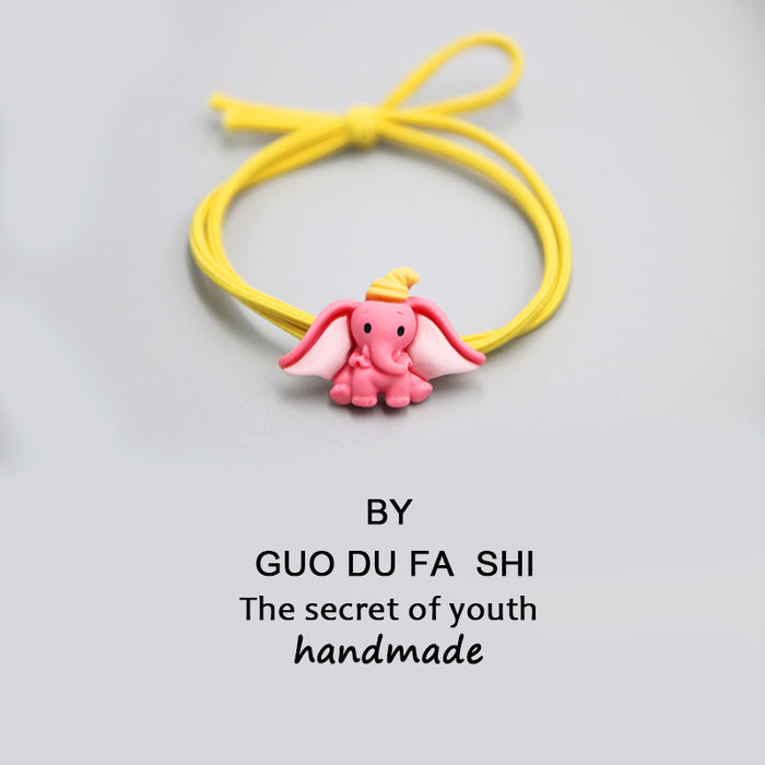 Wholesale Dumbo Hair Rope High Elastic Rubber Band Cute Elephant JDC-HS-GDu005