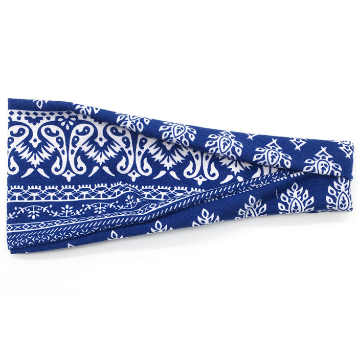 Wholesale Headband Fabric Sports Yoga Sweat-wicking Cotton Print JDC-HD-GuanY003