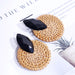 Jewelry WholesaleWholesale geometric resin rattan round earrings JDC-ES-Lai007 Earrings 恋艾 %variant_option1% %variant_option2% %variant_option3%  Factory Price JoyasDeChina Joyas De China