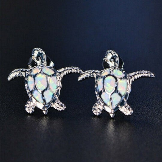 Jewelry WholesaleWholesale Imitation Opal Turtle Alloy Earrings JDC-ES-Miaoq001 Earrings 妙奇 %variant_option1% %variant_option2% %variant_option3%  Factory Price JoyasDeChina Joyas De China