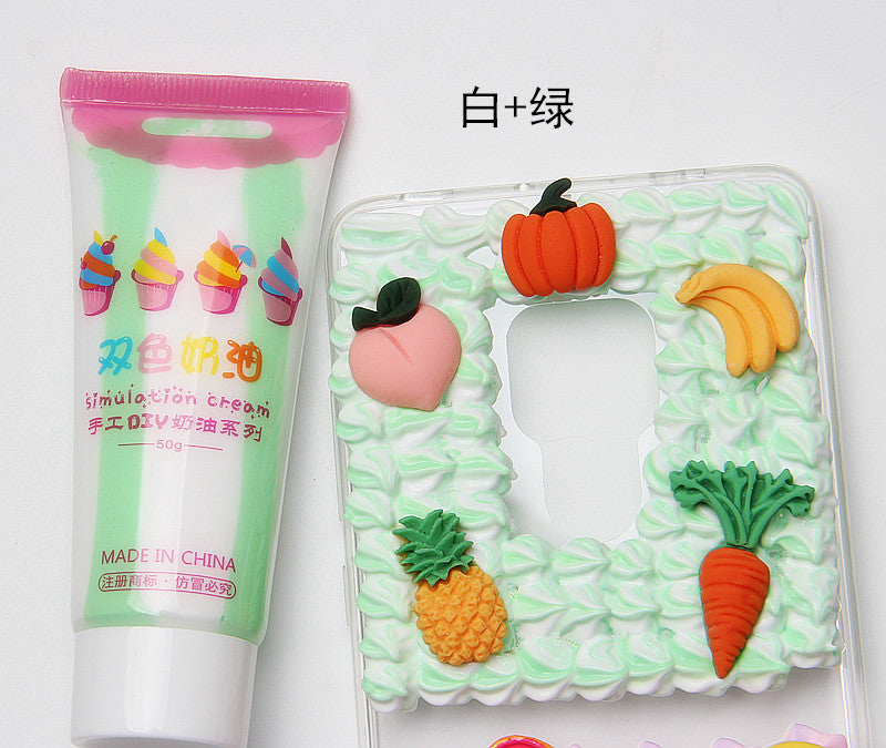 Wholesale Cream Glue DIY Phone Case Material MOQ≥2 JDC-DIY-miaobei006