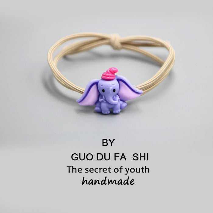 Wholesale Dumbo Hair Rope High Elastic Rubber Band Cute Elephant JDC-HS-GDu005