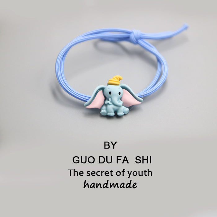 Wholesale Dumbo Hair Rope High Elastic Rubber Band Cute Elephant JDC-HS-GDu005