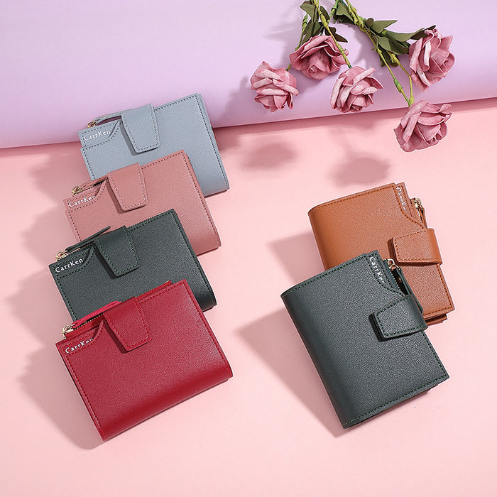 Jewelry WholesaleWholesale Short Zipper Card Holder Multifunctional Trifold Wallet JDC--WT-ZhaoP002 Wallet 朝飘 %variant_option1% %variant_option2% %variant_option3%  Factory Price JoyasDeChina Joyas De China