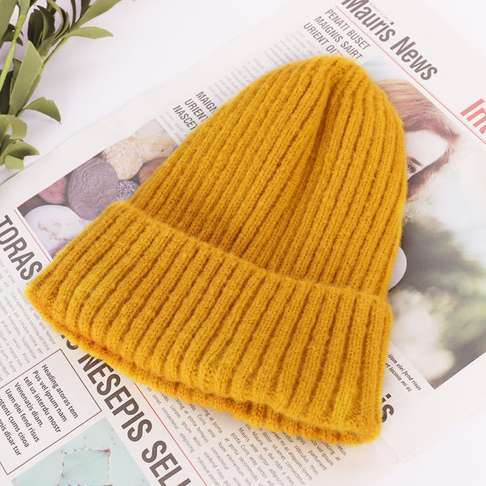 Wholesale Fashion Hat Acrylic Fiber Autumn Winter Warm Thick Knitted Hat MOQ≥2 JDC-FH-YueH010