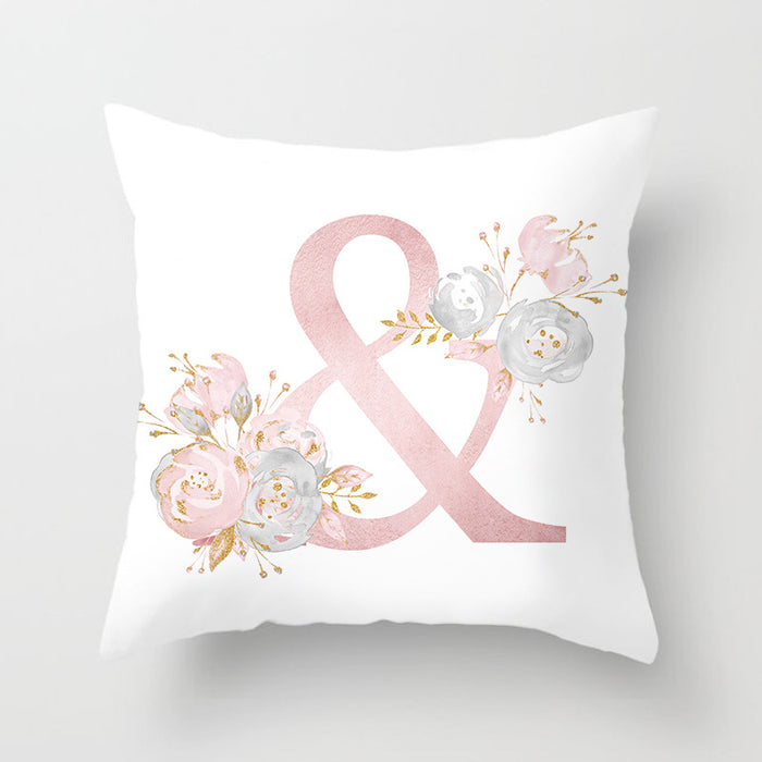 Wholesale Pillowcase Peach Skin Pink Letters JDC-PW-Jinze014