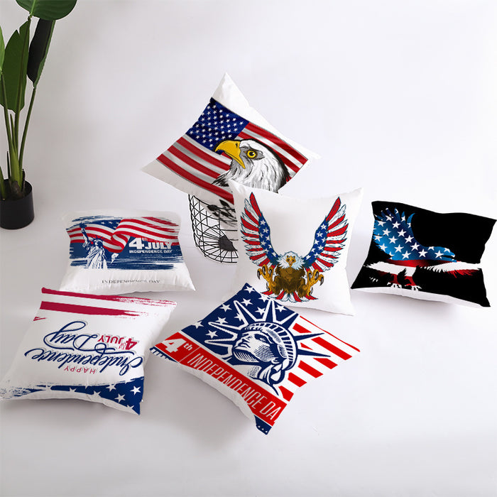 Wholesale 4th of July Independence Day Printed Pillowcase MOQ≥2 JDC-PW-Jinze002