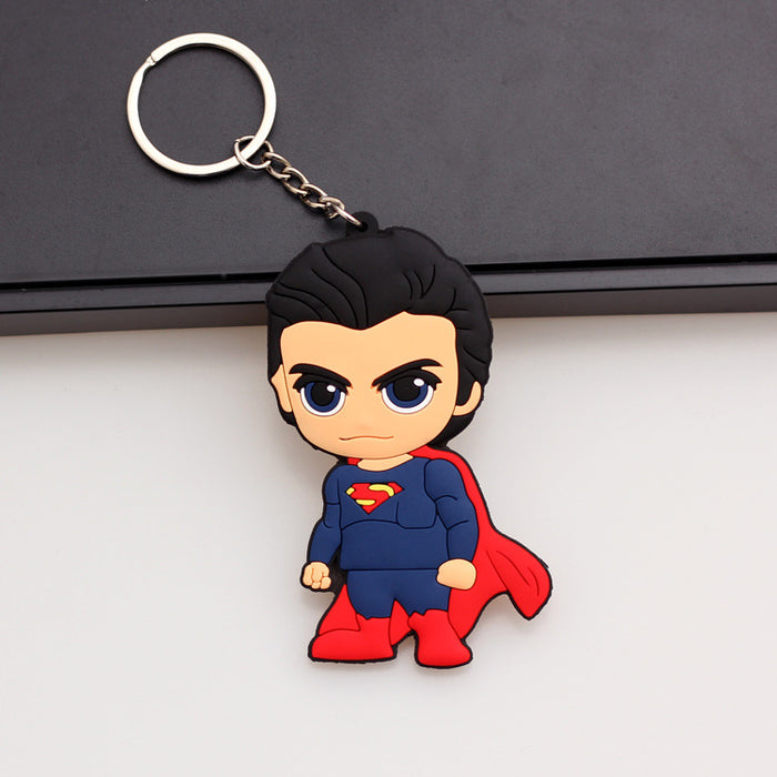 Wholesale keychain pvc soft plastic cartoon cute bag pendant MOQ≥3 JDC-KC-HMB012