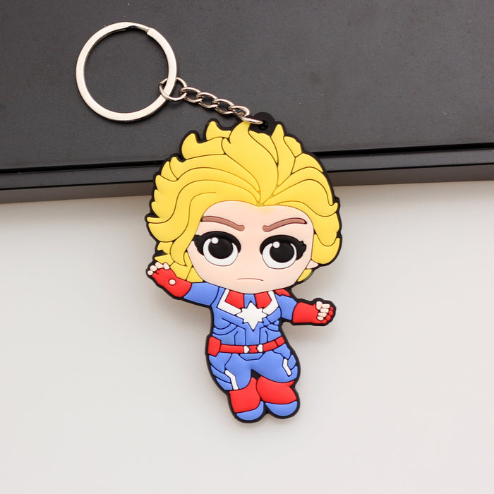 Wholesale keychain pvc soft plastic cartoon cute bag pendant MOQ≥3 JDC-KC-HMB012