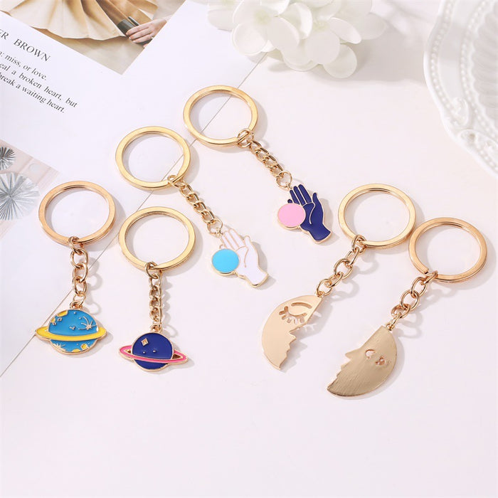 Jewelry WholesaleWholesale cute cartoon planet metal keychain JDC-KC-A001 Keychains 妙雅 %variant_option1% %variant_option2% %variant_option3%  Factory Price JoyasDeChina Joyas De China