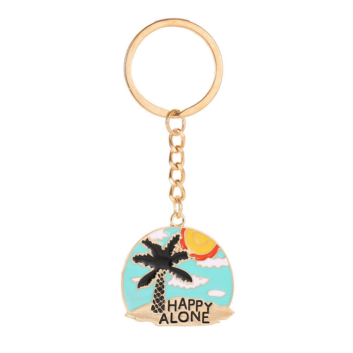 Wholesale cute cartoon planet metal keychain JDC-KC-A001