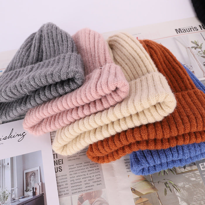 Wholesale Fashion Hat Acrylic Fiber Autumn Winter Warm Thick Knitted Hat MOQ≥2 JDC-FH-YueH010